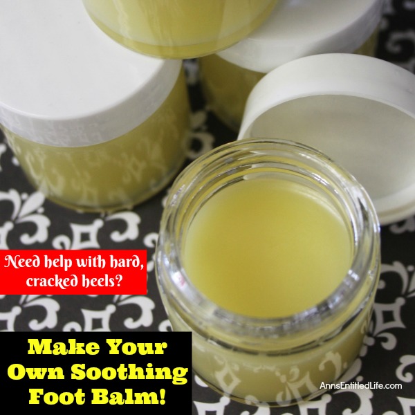 How to Make Your Own Soothing Foot Balm. Many of us get hardened feet and cracked heels from time to time. It is pretty safe to say all of us get tired, worn out feet at times. If you need help with hard, cracked heels and tired and sore feet, this foot balm may be just what you need. Try this lovely Soothing Foot Balm with Melaleuca and Peppermint Essential Oils!