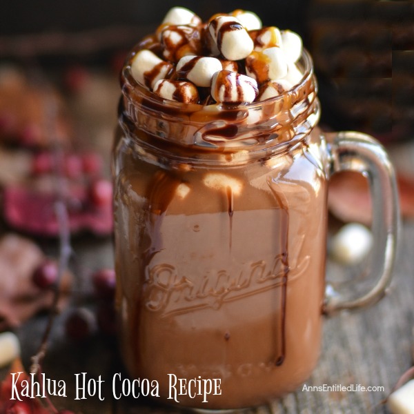 Kahlua Hot Cocoa Recipe. A rich, decadent, delicious hot cocoa treat, this adult Kahlua Hot Cocoa Recipe tastes divine on a cold winter night. Curl up on the sofa with a mug of Kahlua Hot Cocoa tonight!