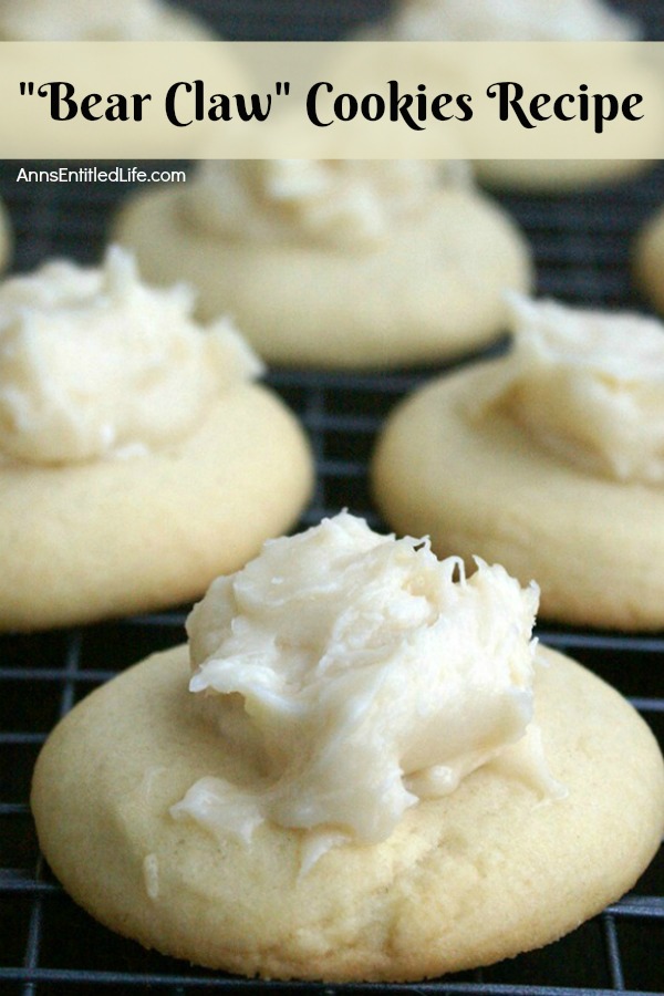 Bear Claw Cookies Recipe. Great tasting bear claw pastry in a cookie form! These easy to make bear claw cookies are fabulously sweet and buttery. A terrific recipe for bear claws cookies to bake for dessert, snacking, or lunchbox treats.