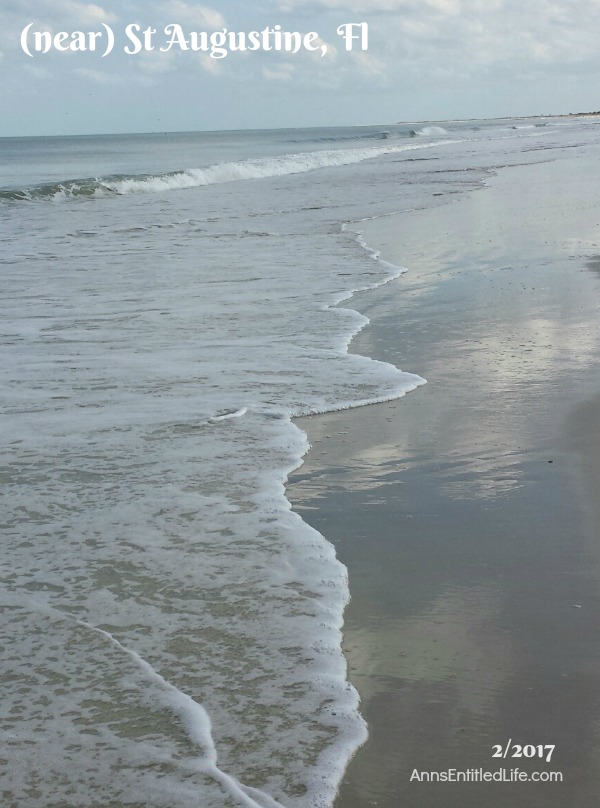 St Augustine, Florida. Life in Vilano beach, early 2017. Photos of A1A, Vilano beach; white sand, strong waves, and sunshine. Taken 3 and 4 months after Hurricane Matthew.