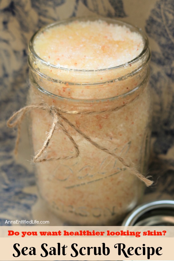 Sea Salt Scrub Recipe. Do you want healthier looking skin? This sea salt scrub recipe is a wonderful blend of Himalayan sea salt and essential oils that will exfoliate dead skin, leaving your skin softer and younger looking.