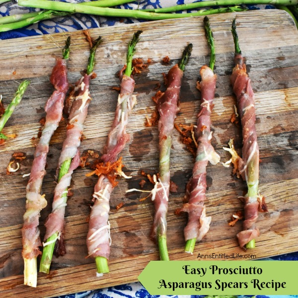 Prosciutto Asparagus Spears Recipe. These prosciutto wrapped spears of asparagus are a delicious side dish to serve at your next spring brunch or perfect as an exquisite dinner party appetizer.