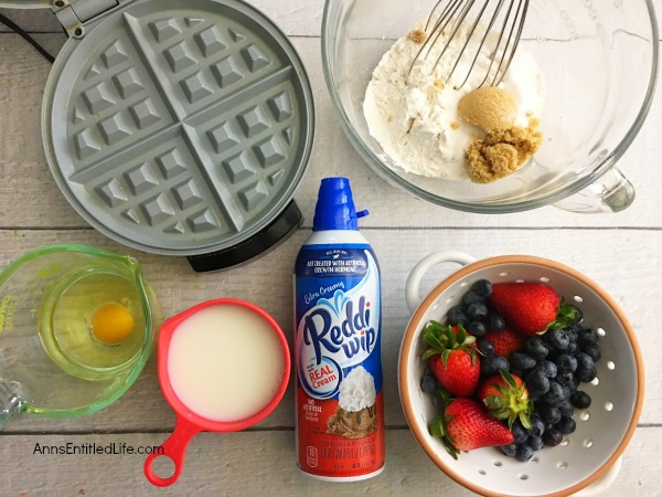 Flag Waffle Recipe.Looking for a patriotic holiday breakfast? These adorable American Flag Waffles is a tasty breakfast waffle and wonderful fresh fruit combination that your children will love!