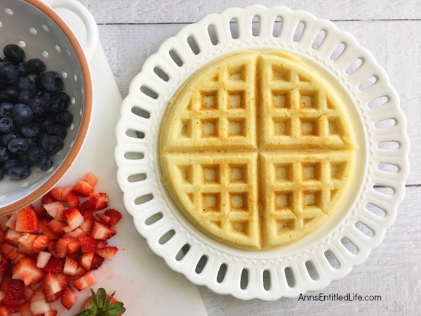 Flag Waffle Recipe.Looking for a patriotic holiday breakfast? These adorable American Flag Waffles is a tasty breakfast waffle and wonderful fresh fruit combination that your children will love!