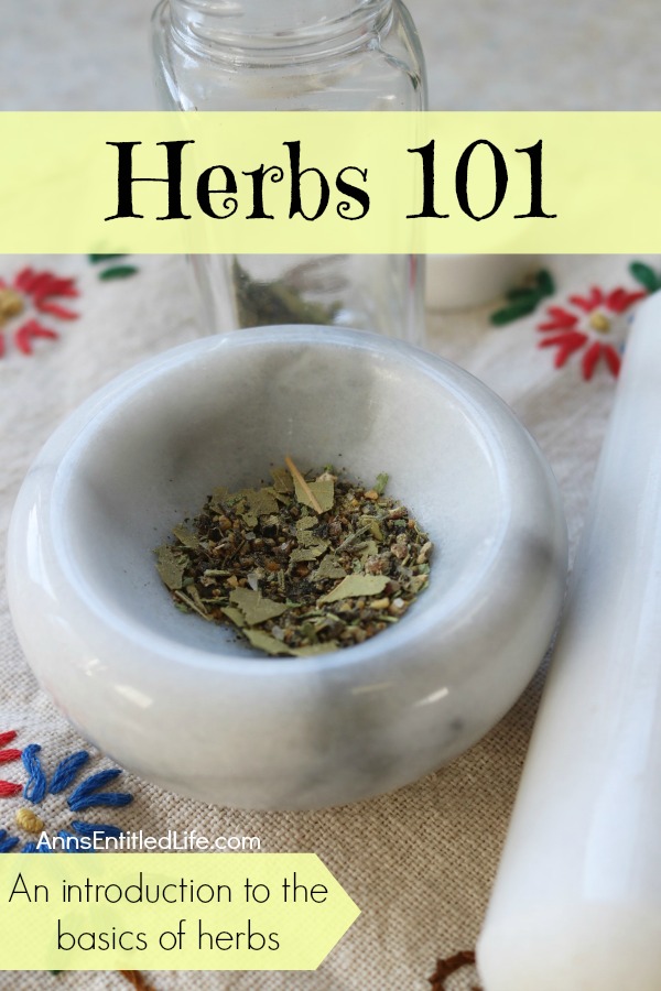 Herbs 101 – An introduction to the basics on herbs. Herbs are something all of us can benefit from in one way or another; from using them for home remedies, baking, or crafts, they have so many valuable uses we can take advantage of. If you are new to using herbs though, it can seem overwhelming to know where to start and what exactly you are even dealing with. Here are a few tips on getting started with herbs!