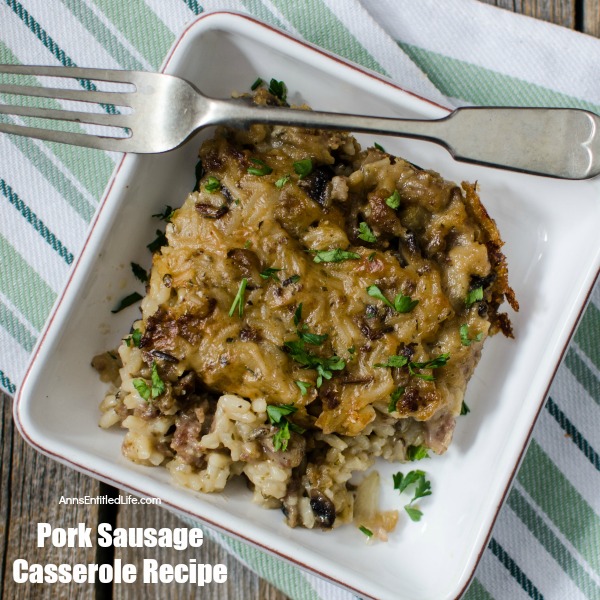 Pork Sausage Casserole. An easy to make, simply outstanding, pork sausage casserole recipe. Great for breakfast, or as a dinner entree or side dish, this one your whole family will love!