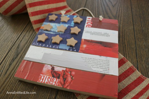 This DIY Decoupage American Flag Sign can be hung on your front door or inside your home or displayed on your patio for Independence Day - or anytime really since it is an 