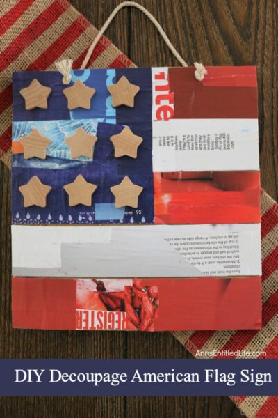 DIY Decoupage American Flag Sign