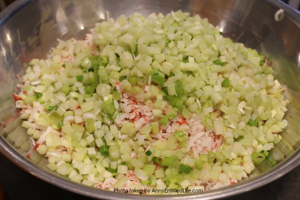 Imitation Crab Salad Recipe. This is simply the best imitation crab salad you will ever make! Serve it for lunch or as a dinner side. Easy to make, this imitation crab salad is truly fabulous.