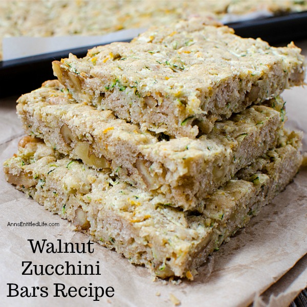 Walnut Zucchini Bars Recipe. Try this wonderful, easy to make recipe for zucchini bars today! These pack well in the lunchbox, are great for breakfast or a midday snack, or as a simple snack.