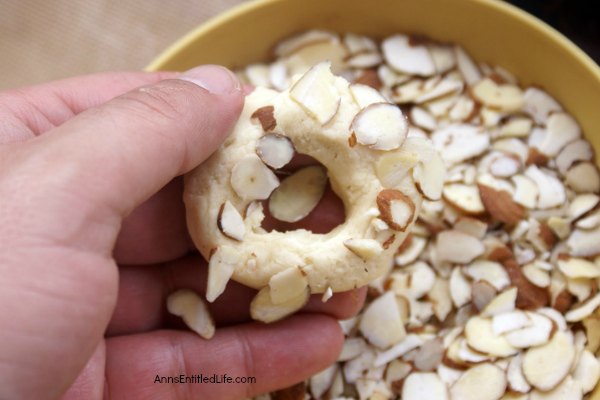 Almond Doughnut Cookies Recipe. Fun, easy to make cookies in the shape of a doughnut! These cookies are wonderful for packing in the old lunchbox, dessert or a cookie exchange!