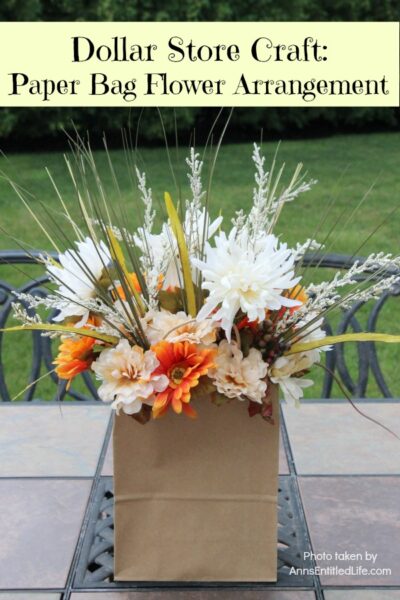 Dollar Store Craft: Paper Bag Flower Arrangement