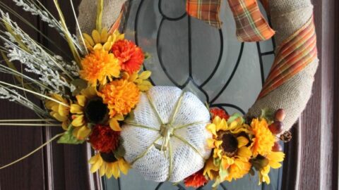 Rustic Fall Burlap Wreath DIY