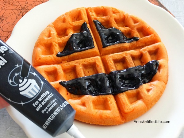 Jack-O'-Lantern Waffles Recipe. A fun fall breakfast, this Jack-O'-Lantern Waffles Recipe is easy to make and delicious! Your kids (and you) will start the day with a smile when you enjoy this sweet and charming morning repast.