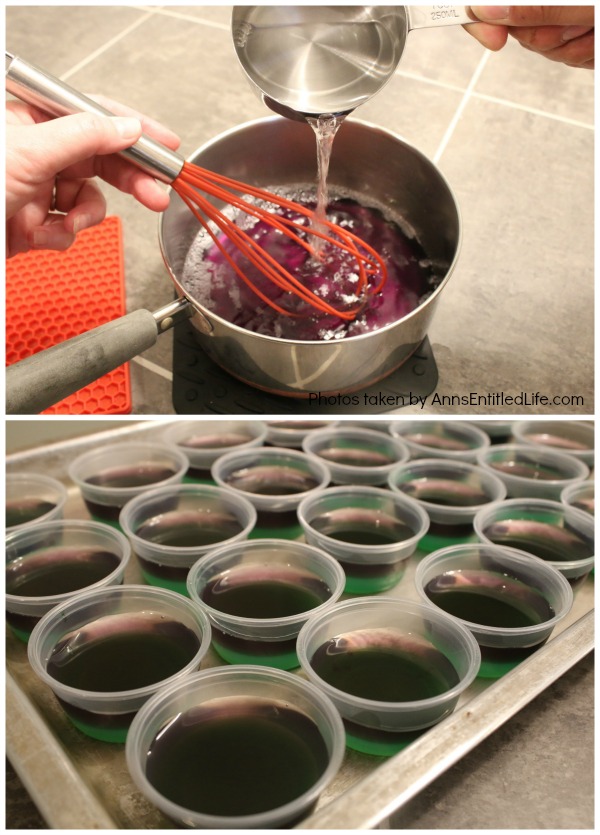 Purple People Eater Jello Shots Recipe. This Purple People Eater Jello Shot recipe is a taste of Halloween in a party shot! Simple to make, these Purple People Eater Jello Shots are great for parties, tailgating, and more!