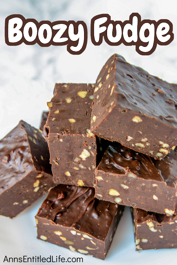 Boozy  Chocolate Fudge Recipe. This lovely fudge recipe is an adult sweet treat perfect for holiday parties, gifts, or to round-out a sweets platter. Add this Boozy Chocolate Fudge Recipe to your holiday baking list!