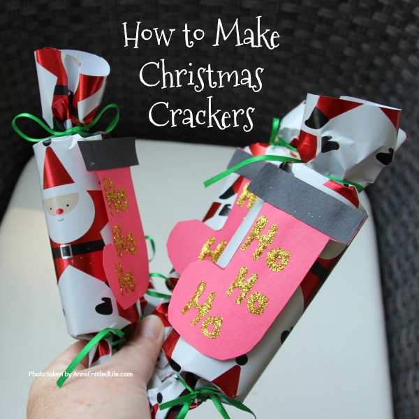 How to Make Christmas Crackers. You can easily make a home version of the popular United Kingdom Christmas Crackers with this step by step tutorial. Great for table favors, decor, and party fun, these Christmas Crackers will delight children and adults at your holiday dinner or party.