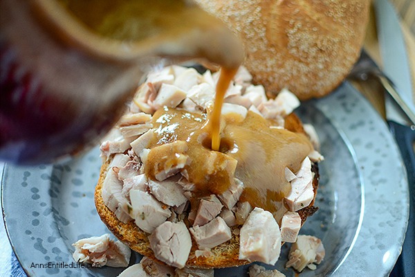 Hot Turkey Sandwich Recipe. This is an easy, delicious leftover turkey recipe that is ready in time flat to serve for lunch or dinner the next day. Your whole family will enjoy this hot turkey sandwich recipe.