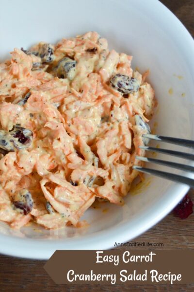 Easy Carrot Cranberry Salad Recipe