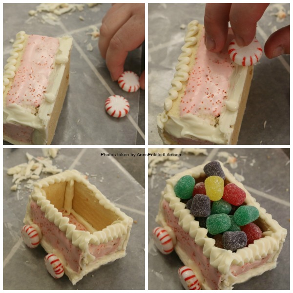 How to Make a Toaster Pastry Christmas Train. This eatable Christmas Train made with toaster pastries is a fun alternative to a gingerbread house. Use it as your table decor, and then eat it for dessert. Follow these step-by-step tutorial instructions to learn how to assemble this adorable Christmas train.