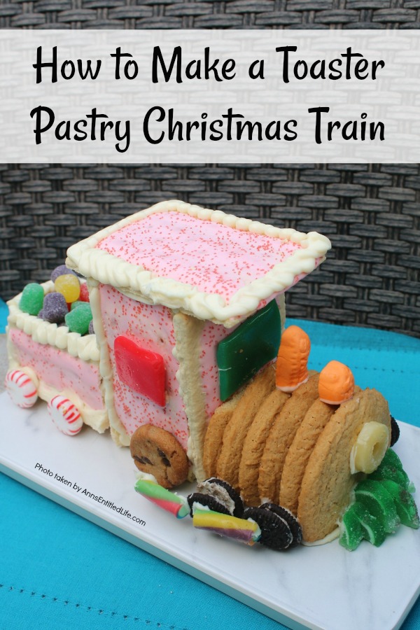 A pastry train made out of toaster pasty and holiday candies