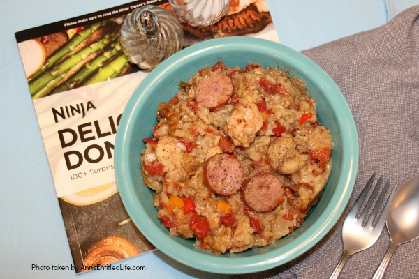 (ad) Jambalaya made with the Ninja® Cooking System with Auto-iQ™. #NinjaDeliciousDoneEasy #NinjaPartner Come read about the wonderful Ninja® Cooking System with Auto-iQ™! Great cooking functions, easy to follow recipes, and the chance to win one of 20 being offered (now through 12/31/17).