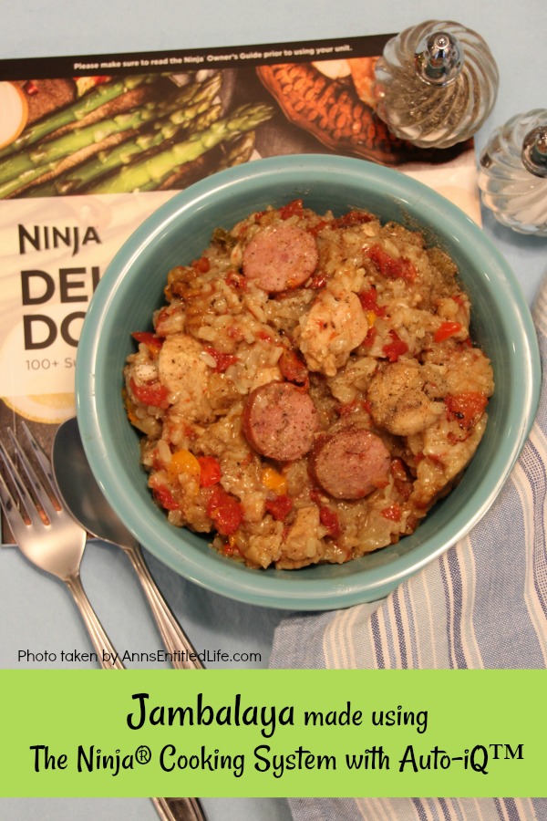 (ad) Jambalaya made with the Ninja® Cooking System with Auto-iQ™. #NinjaDeliciousDoneEasy #NinjaPartner Come read about the wonderful Ninja® Cooking System with Auto-iQ™! Great cooking functions, easy to follow recipes, and the chance to win one of 20 being offered (now through 12/31/17).