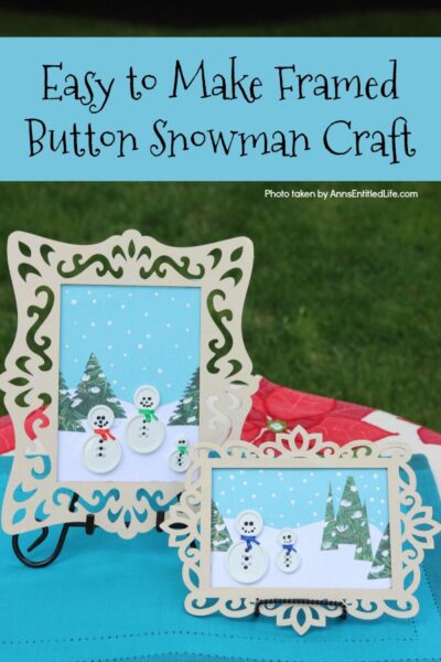 Framed Button Snowman Craft