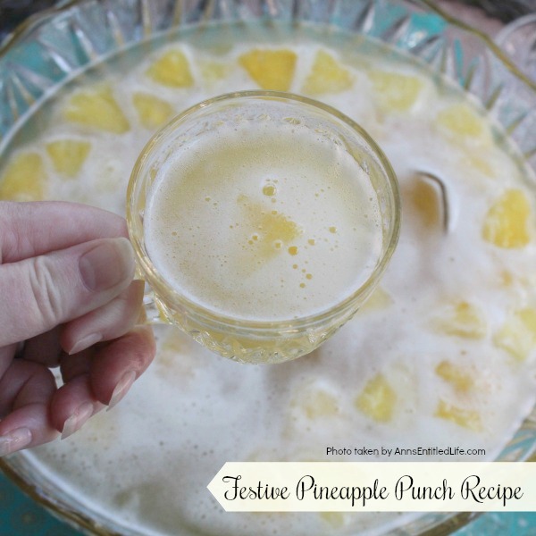 This Festive Pineapple Punch is a sweet and delicious party punch recipe that is simple to make. In just a few minutes you can have a great punch recipe that your family and guests will truly enjoy.