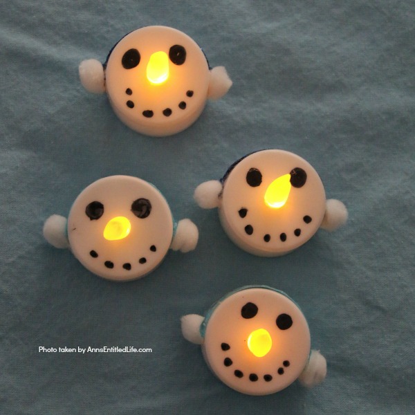 Easy Snowman Tealights Craft. These cute little snowman tealights are simple to make, and wonderful decor for the winter months. This 15-minute-craft is simple to make, and come together quickly! 