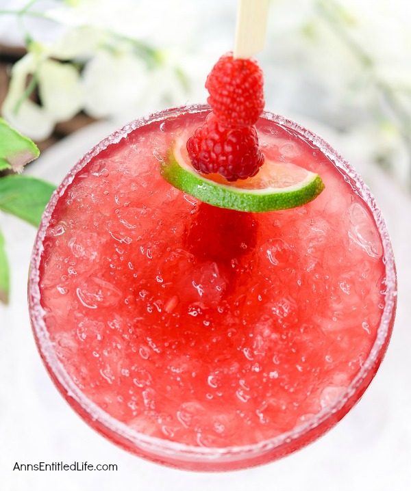 Raspberry Margarita Recipe. A fresh, raspberry twist to a traditional margarita cocktail, this Raspberry Margarita Recipe is a little sweet, a little tart, and totally delicious! A wonderful cocktail recipe.