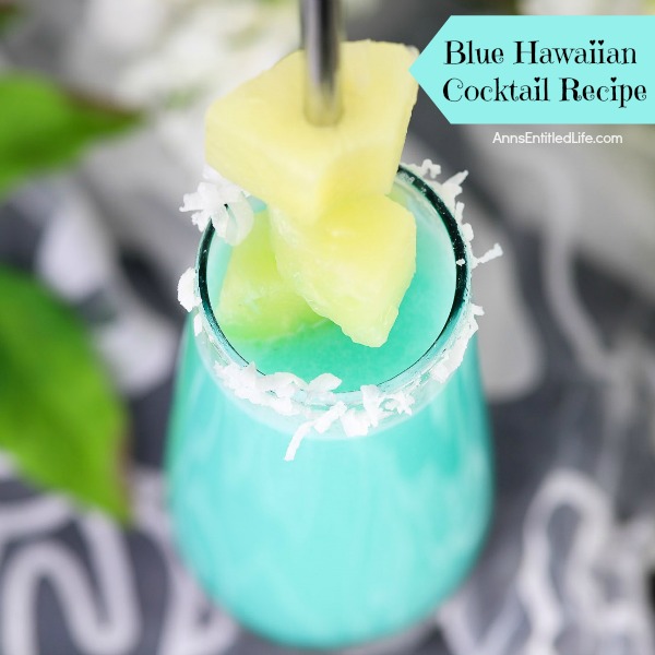 Blue Hawaiian Cocktail Recipe. This classic Blue Hawaiian Cocktail will have you thinking of sandy tropical beaches and warm summer breezes. A delightful blend of rum, coconut, pineapple and blue Curaçao, this Blue Hawaiian Cocktail Recipe is perfect for any occasion. Aloha!