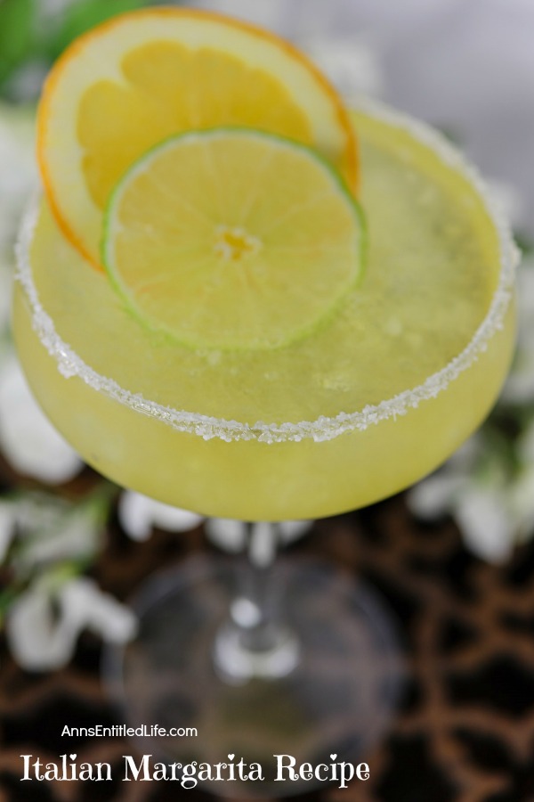 close-up overhead view of an Italian margarita