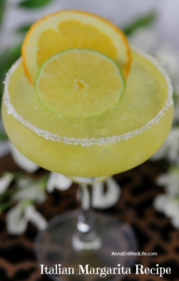 close-up overhead view of an Italian margarita