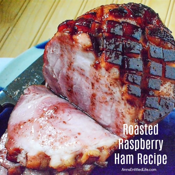 Roasted Raspberry Ham Recipe. Making a ham for dinner or the holidays does not need to be complicated. This simple, three-ingredient, ham recipe is so easy nearly anyone can make it! The next time you are looking for a great ham recipe, give this Roasted Raspberry Ham Recipe a try.