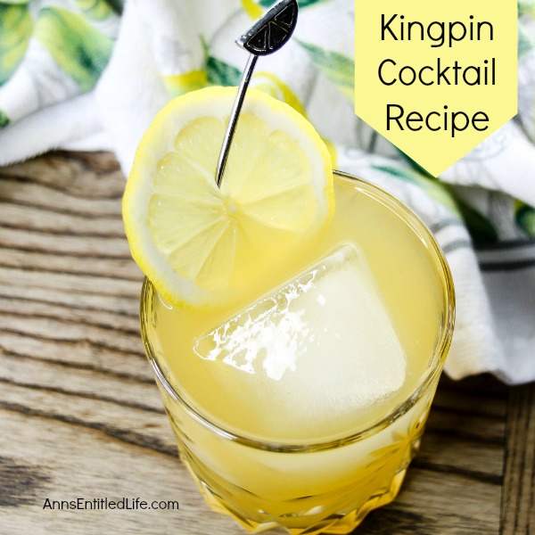 Kingpin Cocktail Recipe. A delicious, old-fashioned cocktail, this whiskey delight is fabulous for parties or as a relaxing after dinner cocktail. Simple to make, the Kingpin Cocktail harkens back to the days of glamour and glitz!