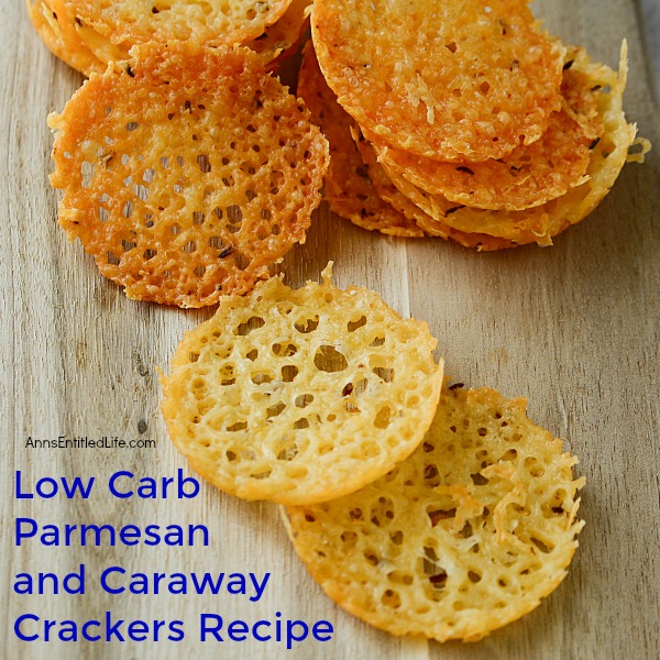 Low Carb Parmesan and Caraway Crackers Recipe. If you are on a low carb diet, or even if you’re not, these easy to make Parmesan and caraway seed crackers are a delicious, simple to make, snack. In just a few minutes you can enjoy the great bite of Parmesan cheese with a dash of caraway in convenient cracker chip form. A fabulous low carb snack!