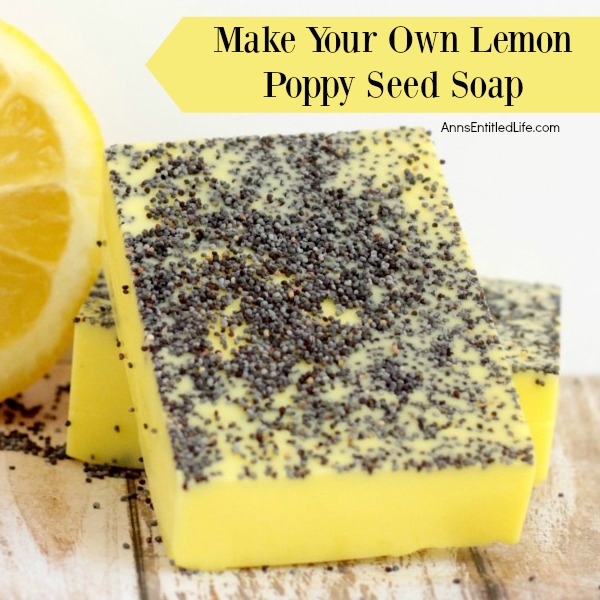 DIY Lemon Poppy Seed Soap: Homemade Soap Recipe, Making your own soap is fast, fun and easy. This lemon poppy seed soap recipe is easy enough for soap making beginners. If you are looking for a new and unusual soap recipe to make at home, this lemon poppy seed soap recipe is it!