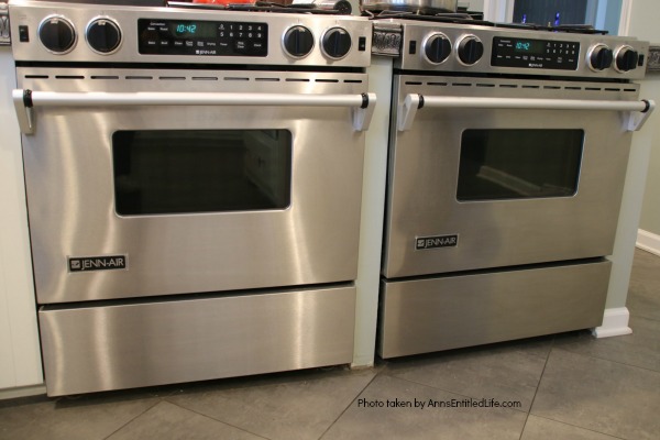 two stainless steel Jenn-Air stoves