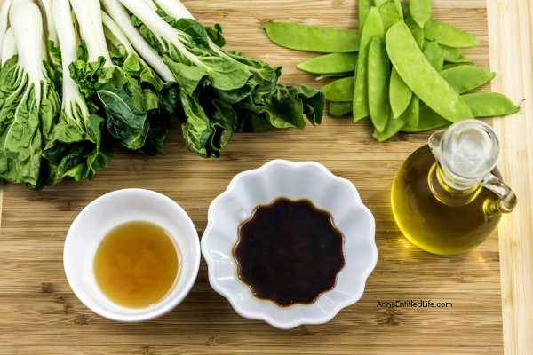 Bok Choy and Snow Peas Sauté Recipe. Fresh bok choy combined with tender, sweet snow peas to make fabulous use of fresh garden vegetables, in a quick and easy stir-fry vegetable side dish recipe. This is one simple to make, delicious stir-fry vegetable recipe. Yum!