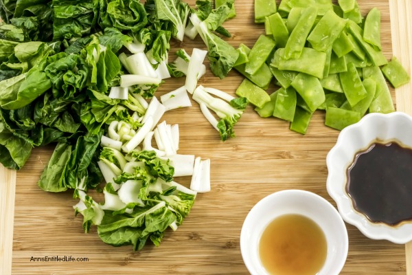 Bok Choy and Snow Peas Sauté Recipe. Fresh bok choy combined with tender, sweet snow peas to make fabulous use of fresh garden vegetables, in a quick and easy stir-fry vegetable side dish recipe. This is one simple to make, delicious stir-fry vegetable recipe. Yum!