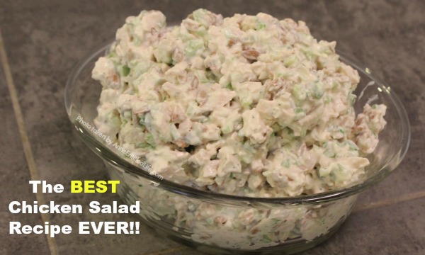 This is the BEST chicken salad recipe EVER! There is no way to describe how good this chicken salad is – you will have to make it and see. Believe me when I say this chicken salad is simply delicious.