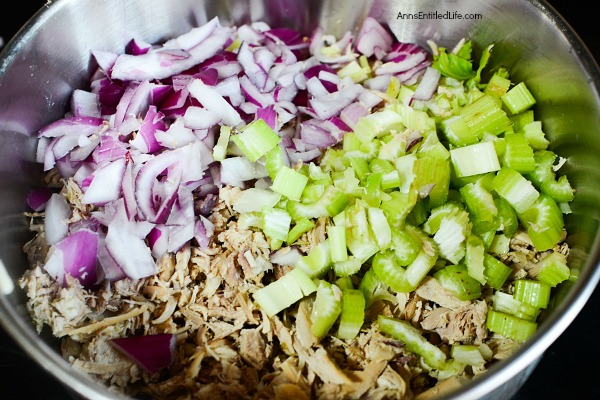 Dilled Chicken Salad Recipe. Do you have leftover cooked chicken? Make this simple dilled chicken salad recipe. It comes together in minutes for a fast and delicious lunch entrée. Yum!