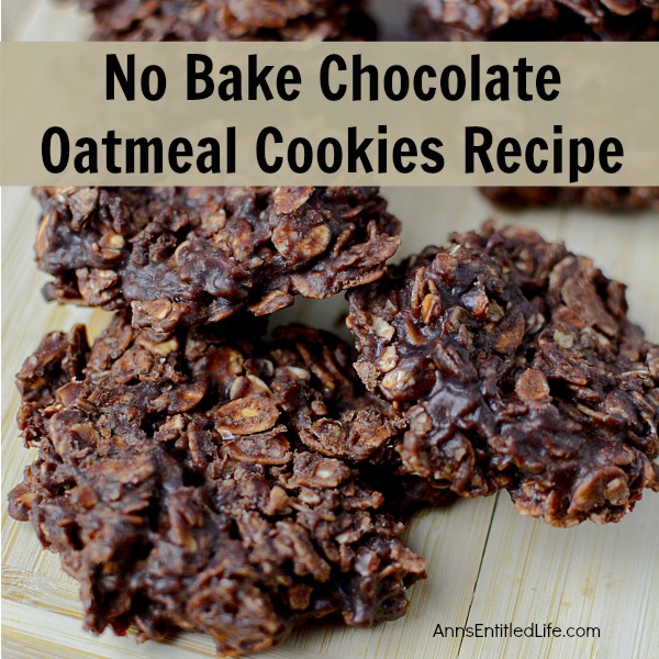 No Bake Chocolate Oatmeal Cookies