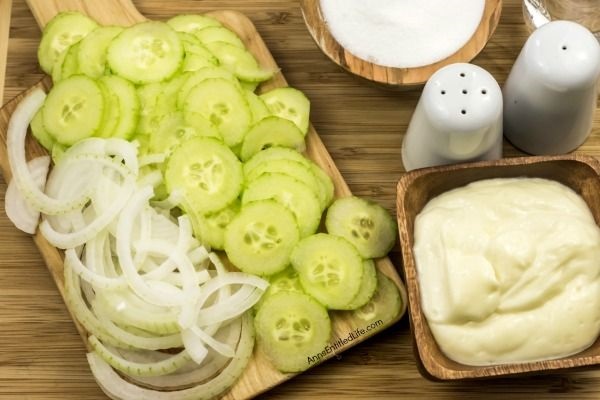 Creamy Cucumber Salad Recipe. Grandma's old fashion Creamy Cucumber Salad Recipe. Super easy to make, this is a delicious blend of cucumbers and onions in a sweet, creamy sauce is the perfect cucumber salad recipe!