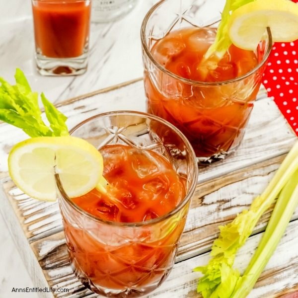 The Classic Bloody Mary Recipe. The Bloody Mary is one of the few cocktails that can be served any time of day! Breakfast, lunch or dinner, this classic Bloody Mary recipe made with vodka, tomato and lemon juice and just a splash of zest and spice is the perfect adult beverage.