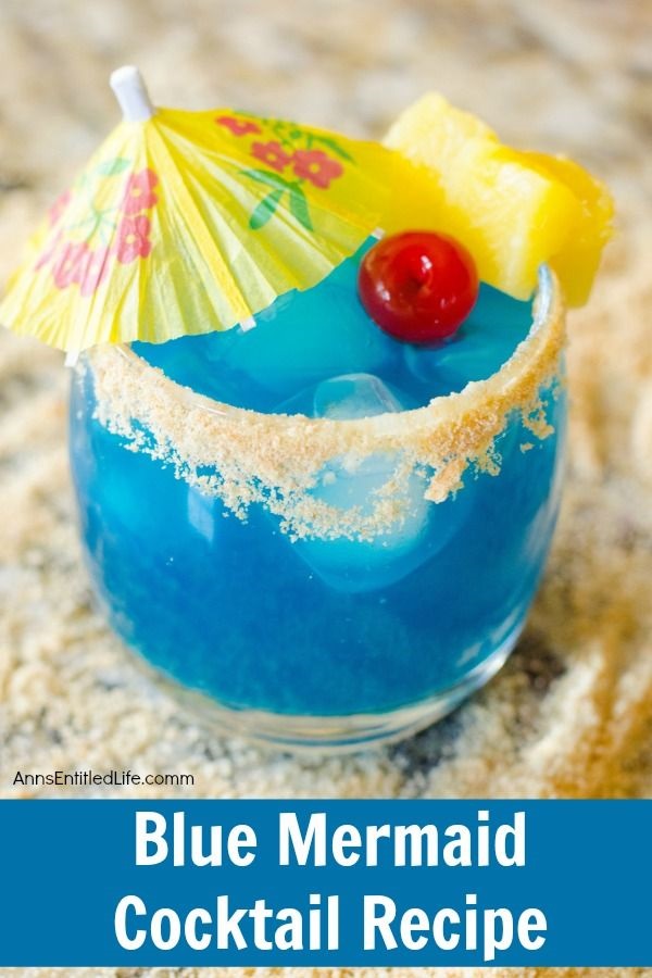 Blue Drinks: The Mermaid Cocktail, blue mixed drinks