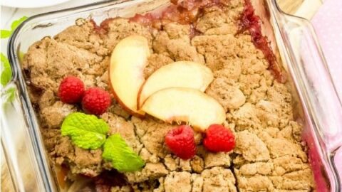 Raspberry Peach Cobbler