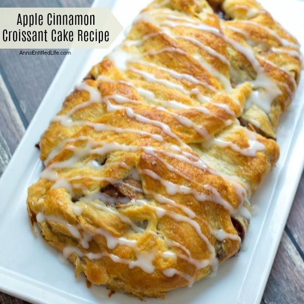 Apple Cinnamon Croissant Cake Recipe. The scent of crisp apples and cinnamon will fill your home while this tasty treat bakes in your oven. Your taste buds will be watering, and oh that first bite! This is simply an outstanding fall dessert recipe. This apple cinnamon croissant cake recipe is so easy to make. Believe me, your entire family will enjoy this fabulous pastry.