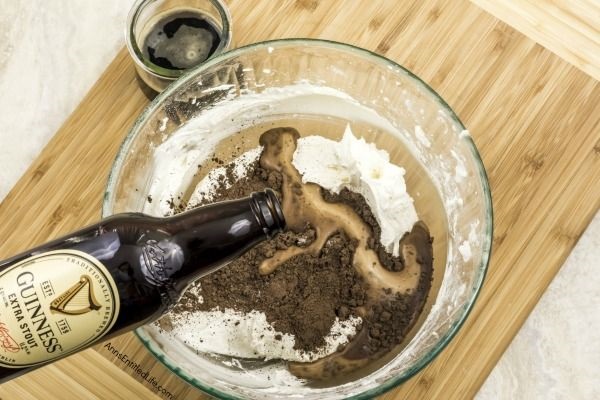 Chocolate Beer Frosting Recipe. Make this fabulous homemade frosting the next time you are looking for a unique frosting recipe for your cake, brownies, or bars.  This chocolate beer frosting recipe is simple to make, and is ready in just a few minutes. This chocolate frosting can be piped, textured, petaled, used a smooth frosting and more!